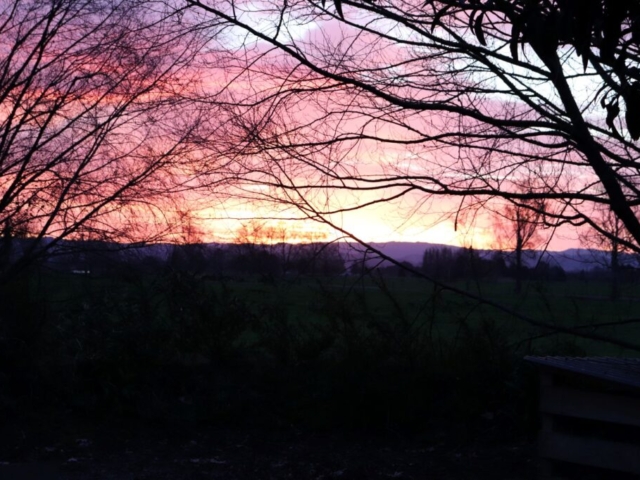 Rural sunset at the Rural Naturist B&B Retreat Rural sunset at the Rural Naturist B&B Retreat